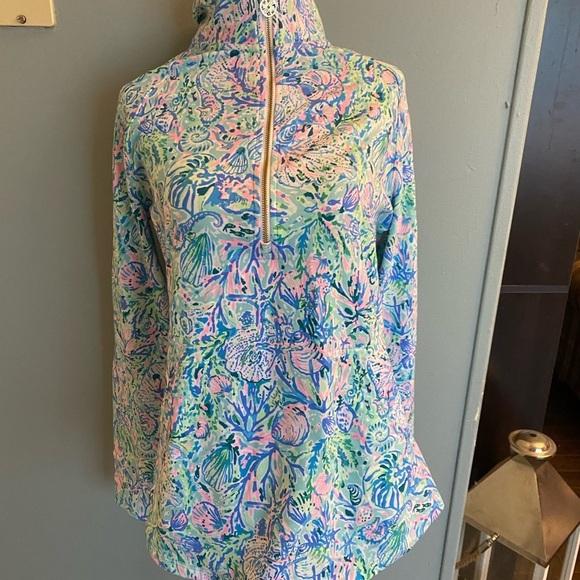 Lily Pulitzer 1/2 zip Popover Beach Skipper Shells Starfish Pullover - Picture 7 of 12